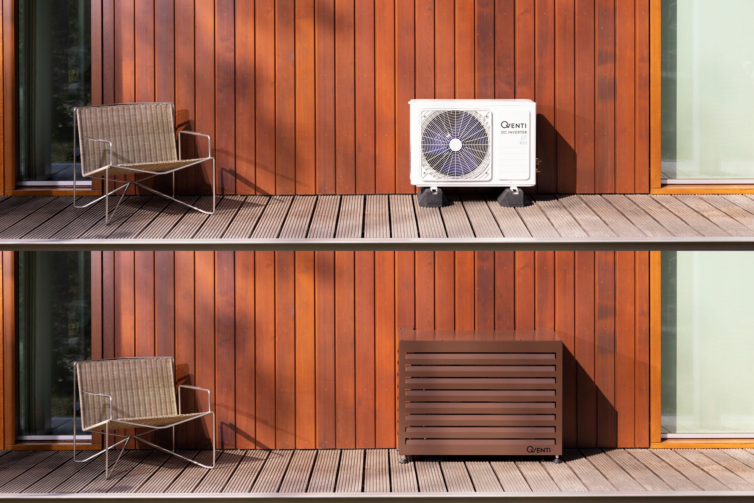 Qventi Airconditioner cover bodemplaat 100*50 bodemplaat Bruin  (100 x 75 x 50cm)