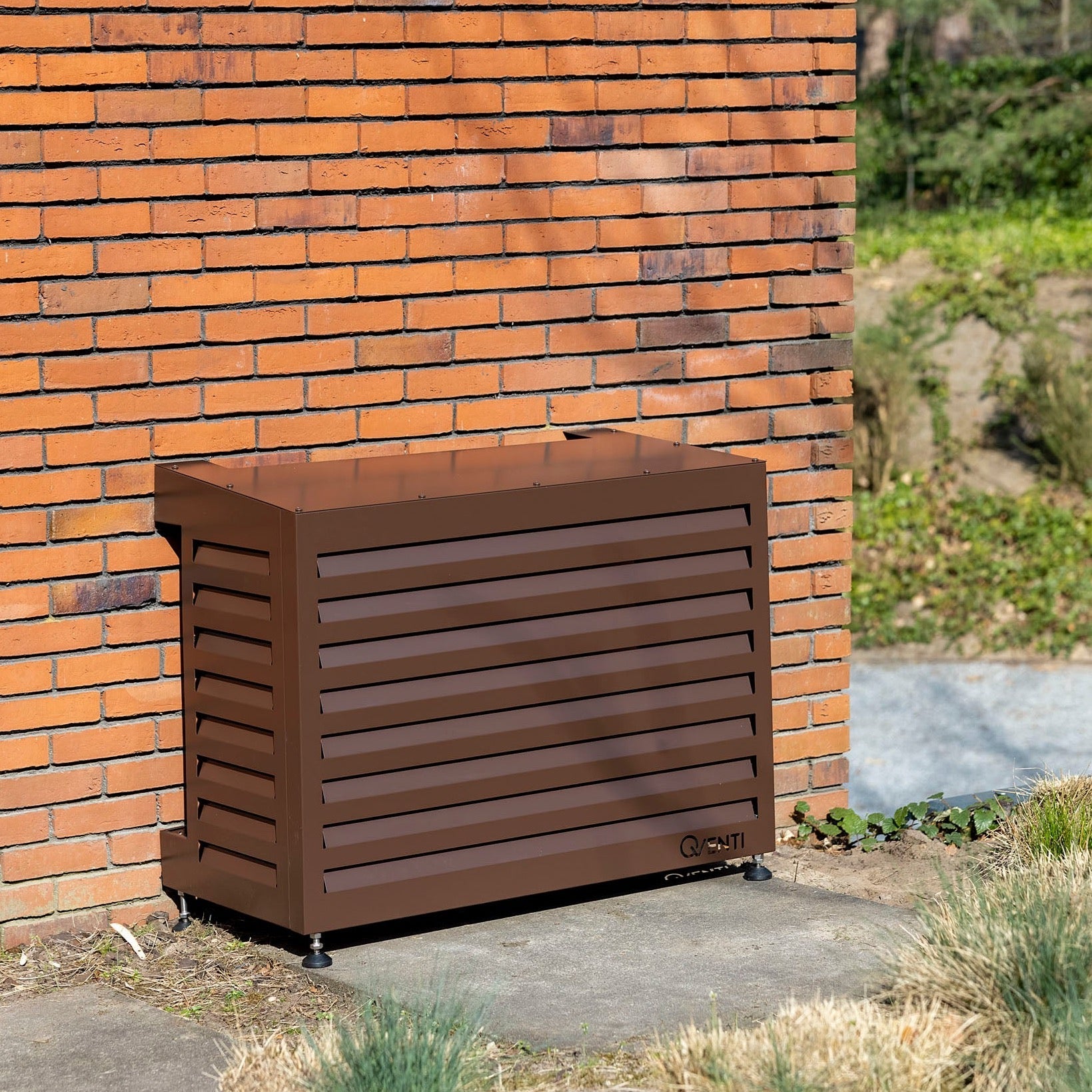 Qventi Airconditioner cover bodemplaat 100*50 bodemplaat Bruin  (100 x 75 x 50cm)